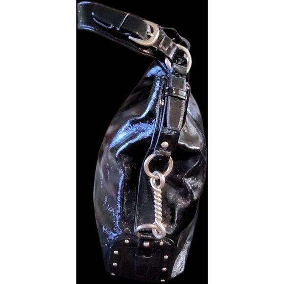 Pretty Vintage MICHAEL KORS Black Patent Leather Shoulder Bag - Picture 8 of 11